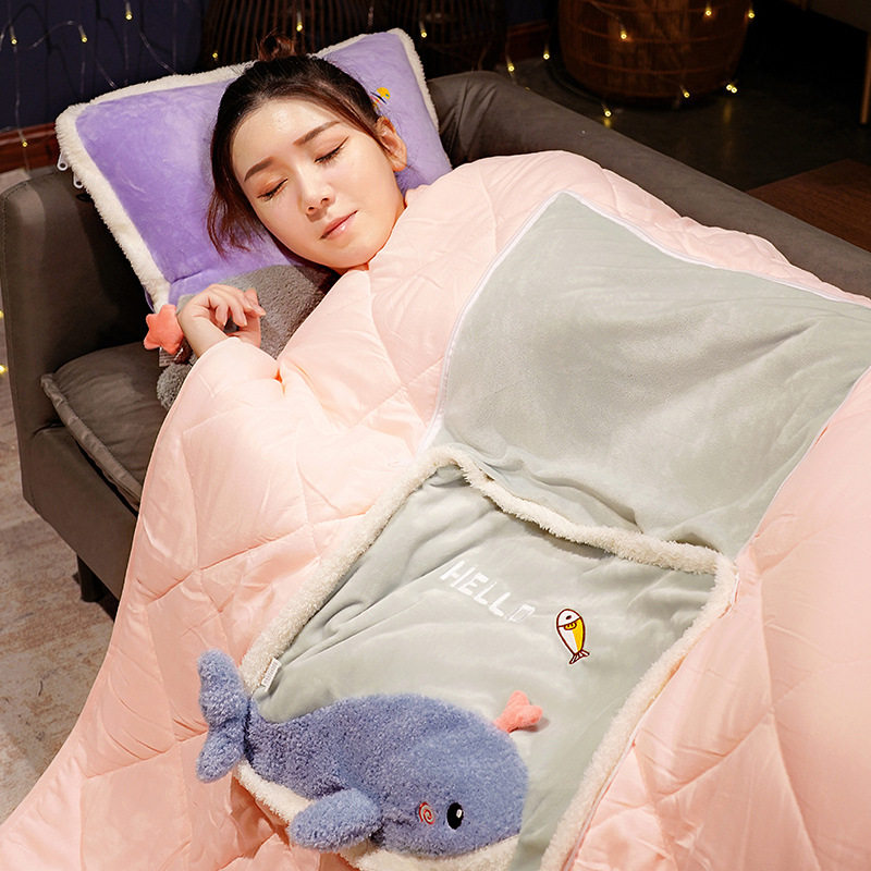 极速卡通抱枕被子两用折叠午睡毯子二合J一办公室午休神器女生睡,居家布艺,抱枕被,淘宝优惠券,粉丝福利购,淘宝优惠卷