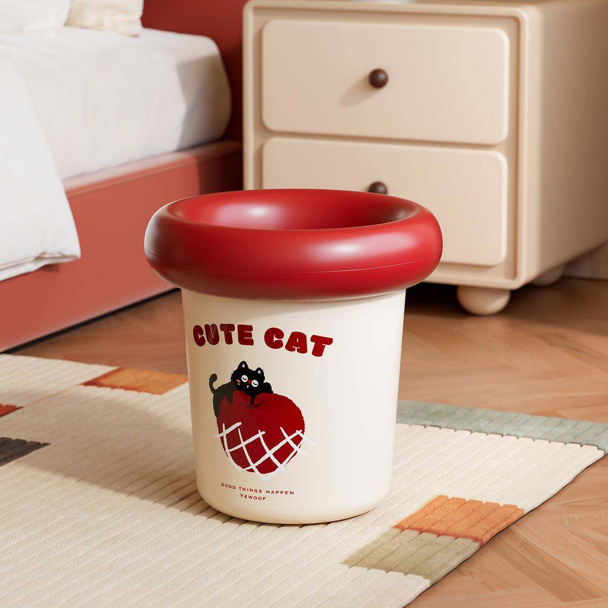 家用便携垃圾收纳桶加厚大容量办公室杂物纸篓可爱无盖压圈垃圾桶,家庭/个人清洁工具,垃圾桶,淘宝优惠券,粉丝福利购,淘宝优惠卷