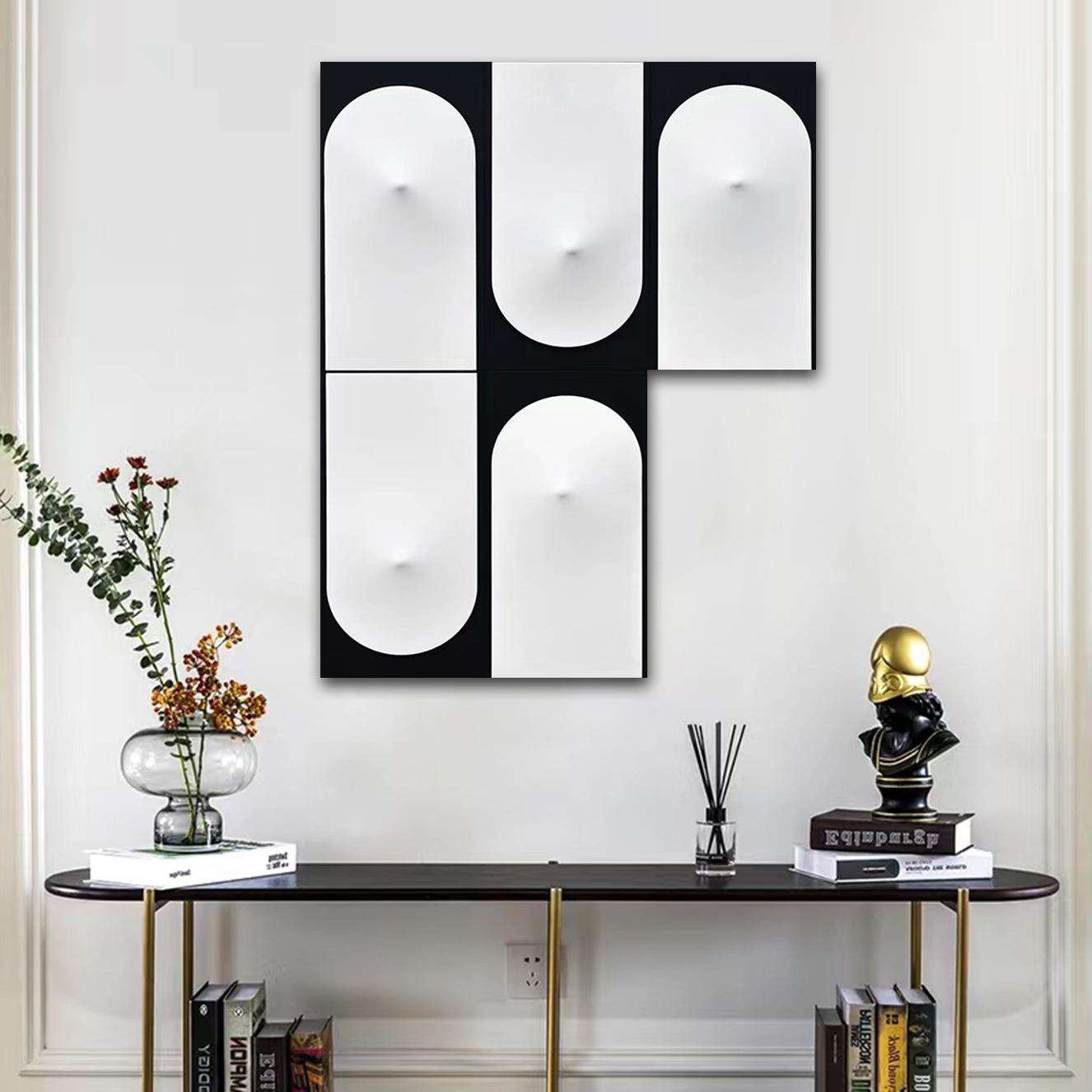 立体实物皮革装置挂画玄关客厅装饰画轻奢现代酒店样板间高档壁画