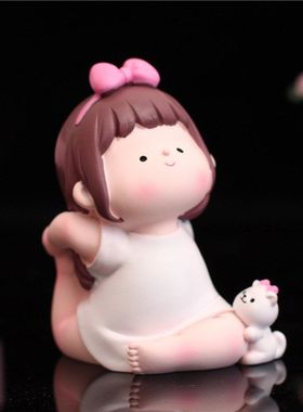 瑜伽礼物萌趣可爱女生小萌妹桌面