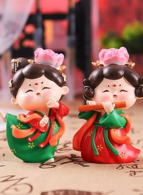 仕女国潮创意少女风摆件精美摆件