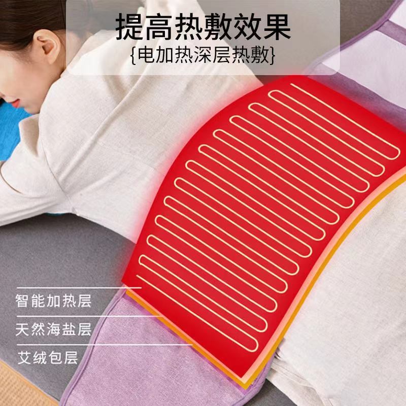 速发北京艾盐热敷袋盐袋热敷包海加热电草包紫色护腰