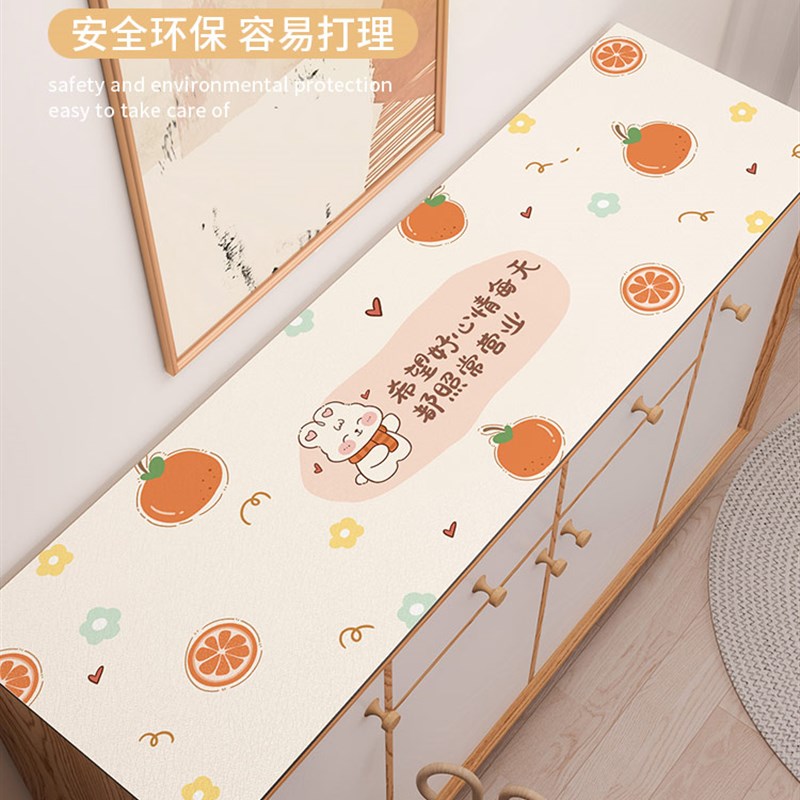 速发风祝福语鞋柜垫电户门口玄关台面矽胶垫子可护视柜保入垫