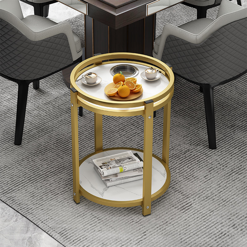 速发机茶几双层室桌缸茶水架家用桌边几茶水烟轻奢小茶几