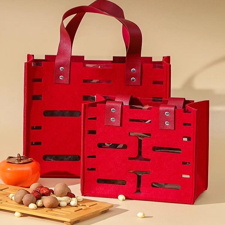 速发结婚订婚下聘礼婚袋提亲彩礼钱礼金礼新娘包盒婚庆回盒手提袋