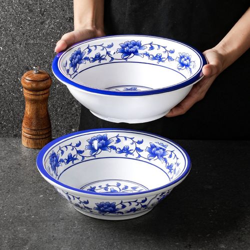 速发20餐5密胺餐商大碗仿瓷具用青花瓷碗饭店2厅毛血旺酸菜鱼大汤