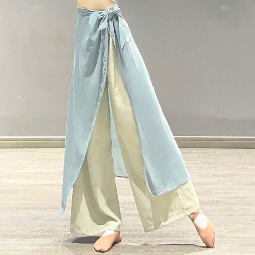 速发古典舞飘风裤子舞国逸舞蹈裤宽松中国新演出服舞练功裤