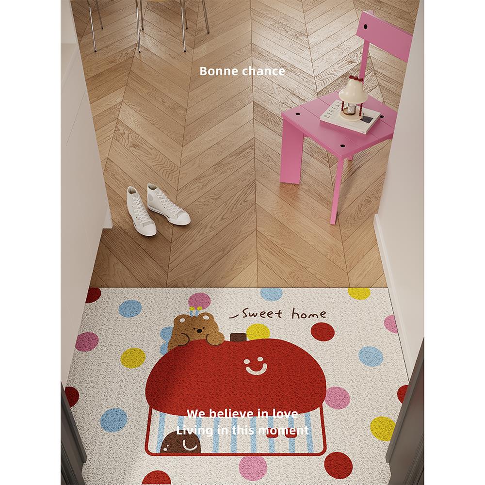 韩国风多巴胺入口地垫线圈防滑脚垫入口入口门地毯可切割