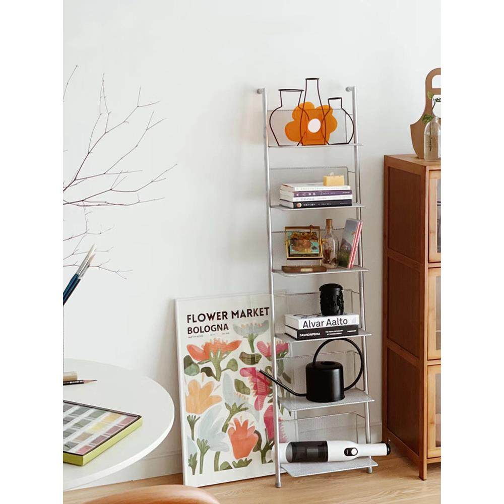 ins风书架靠墙窄中古CD置物架落地多层杂志收纳陈列展示架子墙上,文具电教/文化用品/商务用品,书立,淘宝优惠券,粉丝福利购,淘宝优惠卷