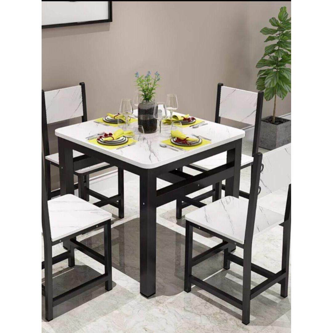 简约餐桌椅家用小户型正方形饭桌小吃店四方桌子餐馆快餐桌椅组合