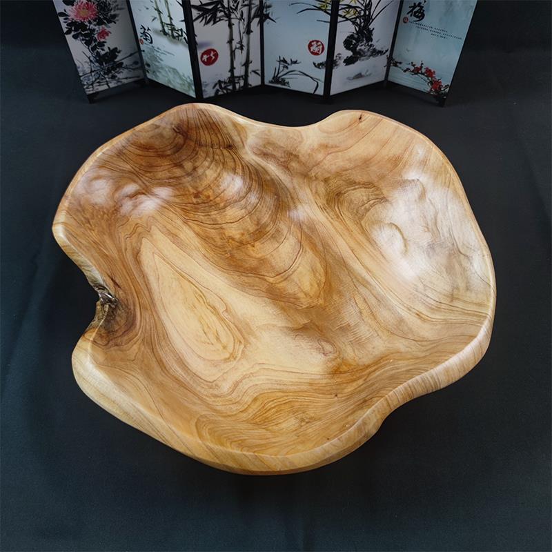 侘寂风原木果盘整木水果盘木质木头托盘木制实木果盆木盘木盆木碗