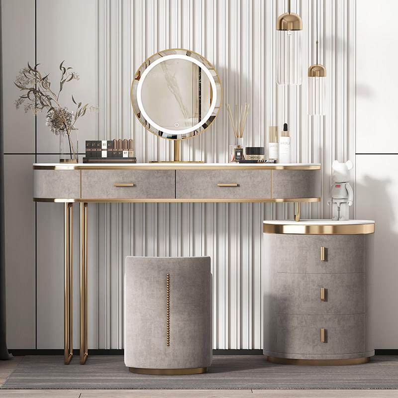 轻奢岩板梳妆台实木主卧室现代简约ins风小户型收纳柜一体化妆桌,住宅家具,梳妆台/桌,淘宝优惠券,粉丝福利购,淘宝优惠卷