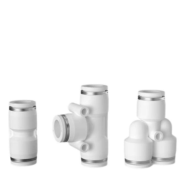 PU快速接头 塑料快插气管三通接头PE/PY4 6 8 10 121416 实惠装）