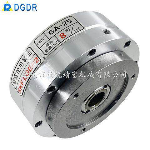 台湾原装钻孔攻牙气压旋转夹头GA25中空前置式气动卡盘机加工夹具