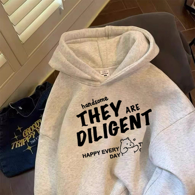 美式重磅纯棉连帽卫衣男款秋冬加绒加厚潮牌宽松休闲百搭上衣外套