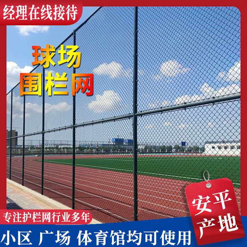 热销加高球场围网足球场钢丝勾花护栏网运动场围S栏网体育场勾花