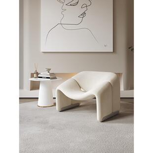 微笑单人沙发休闲懒人椅客厅阳台卧室网红款中古休息区接待桌椅