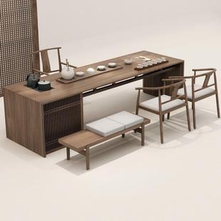 宋代美学新中国风实木茶几椅子组合家居茶几办公茶几禅宗茶几咖啡