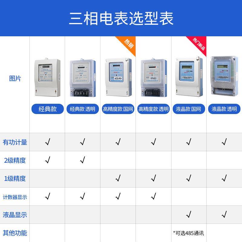 新款直销电子式三相四线有功电能表互感式380V工业三项动力电表