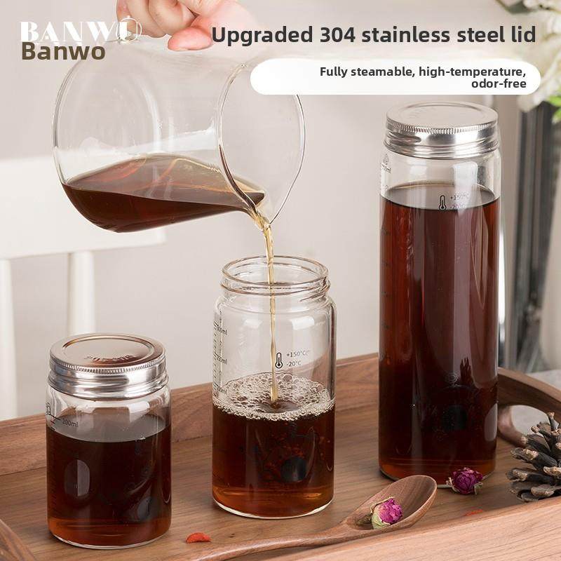 中药配药瓶，可加热中药杯，便携式食品级中药储罐，高硼硅玻璃瓶