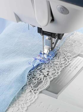 百福PFAFF家用电动多功能缝纫机塑料包花边蕾丝边接缝装饰边压脚