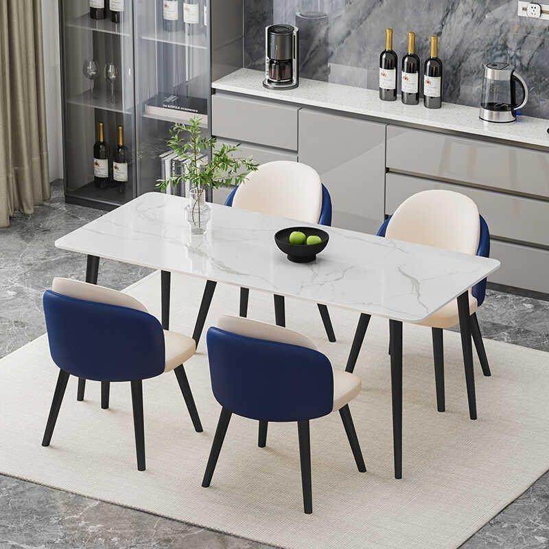 轻奢岩板餐桌家用小户型现代简约轻奢网红长方形餐桌椅组合新款,住宅家具,岩板餐桌,淘宝优惠券,粉丝福利购,淘宝优惠卷