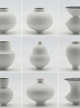 新中式创意橱窗白陶瓷摆饰客厅展示柜瓷器软装饰品电视柜酒柜搭配