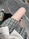 JK格裙 小豆意 喵铃少女原创正版 校供感jk百褶裙绿格半身裙短裙女
