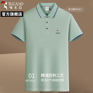 男士 啄木鸟2025年新款 T恤Polo衫 夏季 亲肤舒适透气纽扣翻领短袖