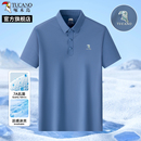 夏季 短袖 翻领polo衫 爸爸休闲t恤上衣C 薄款 冰丝无痕 啄木鸟男士