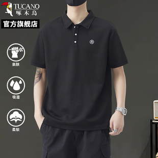 T恤亲肤舒适休闲商务Polo衫 啄木鸟2025年夏季 短袖 新款 翻领男士