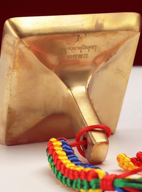 纯黄铜10方四臂观音随身擦擦模像泥复制工具图案清晰家用客厅摆件