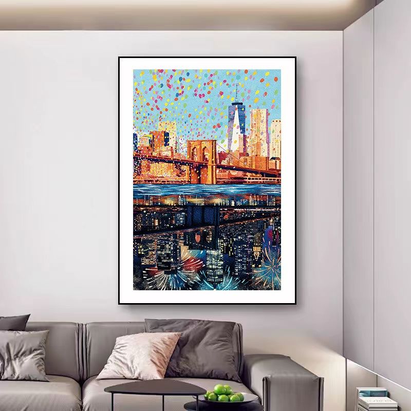 2025新款5d钻石画星空烟花点钻十字绣满钻高难度客厅风景水钻贴画,居家布艺,钻石绣,淘宝优惠券,粉丝福利购,淘宝优惠卷