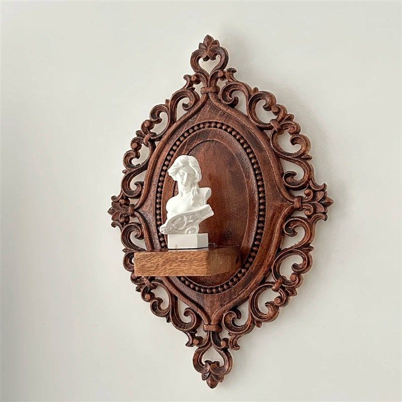 法式复古木雕工艺品挂饰DIY欧式氛围感浮雕墙饰艺术立体中古风画,家居饰品,现代装饰画,淘宝优惠券,粉丝福利购,淘宝优惠卷
