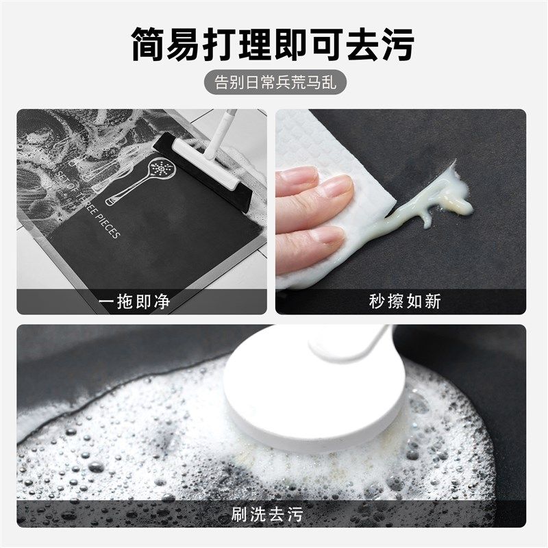 2025新款厨房专用地垫地毯垫硅藻泥L型吸水垫防滑吸油可擦洗耐脏