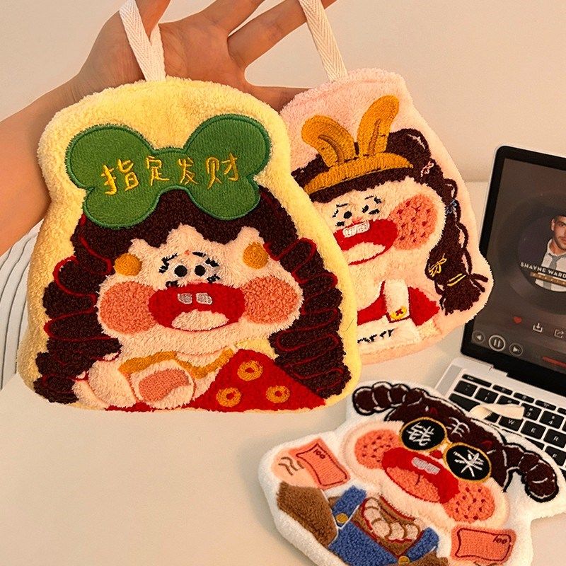 小富婆擦手巾可爱壁挂式擦手帕卡通来财小毛巾厨房吸水擦手毛巾,家庭/个人清洁工具,厨房擦手巾,淘宝优惠券,粉丝福利购,淘宝优惠卷