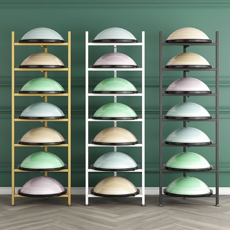 多层波速球收纳支架瑜伽球半圆球置物架甜甜圈平衡球整理大球架子