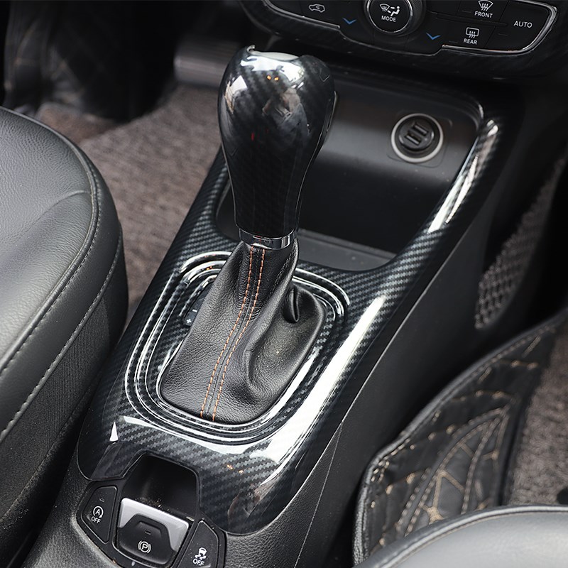 适用于17-19款指南者 桃木内饰贴件 出风口排挡R电动窗 碳纤维贴