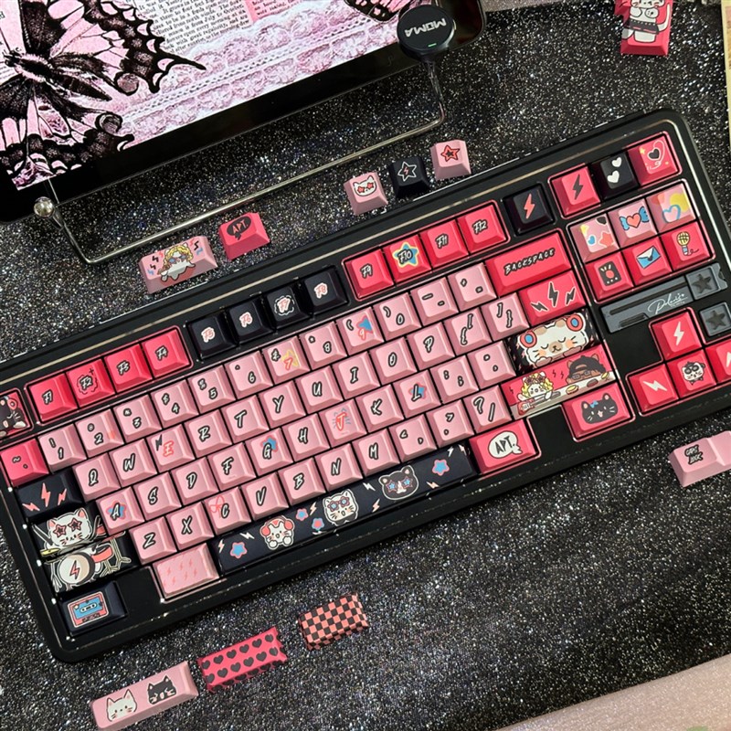 龙乘 APT喵喵主题键帽PBT全五面热升华键帽龙乘Hi75V Hi8大全套