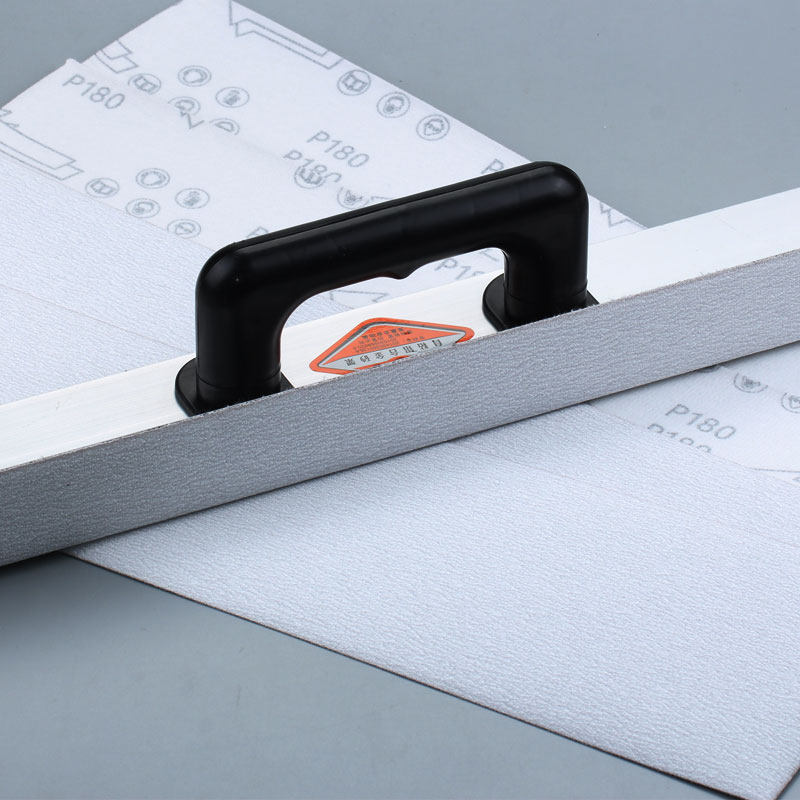 老漆匠13.5*50cm长条植绒打磨抛光砂纸自粘砂架干砂墙面白砂皮纸