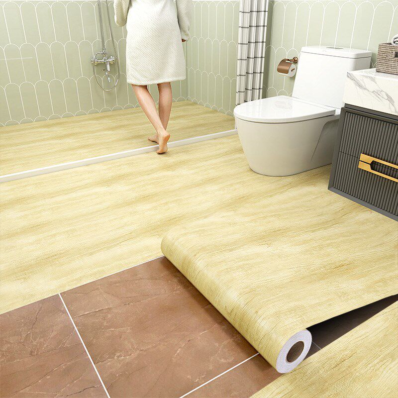 木纹地板贴自粘加厚防水防滑地垫卫生间厨房地面翻新改造仿木地板