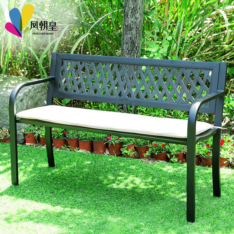 公园椅户外长椅子长m凳庭院铁艺花园椅凳靠背长条坐椅防腐欧式广