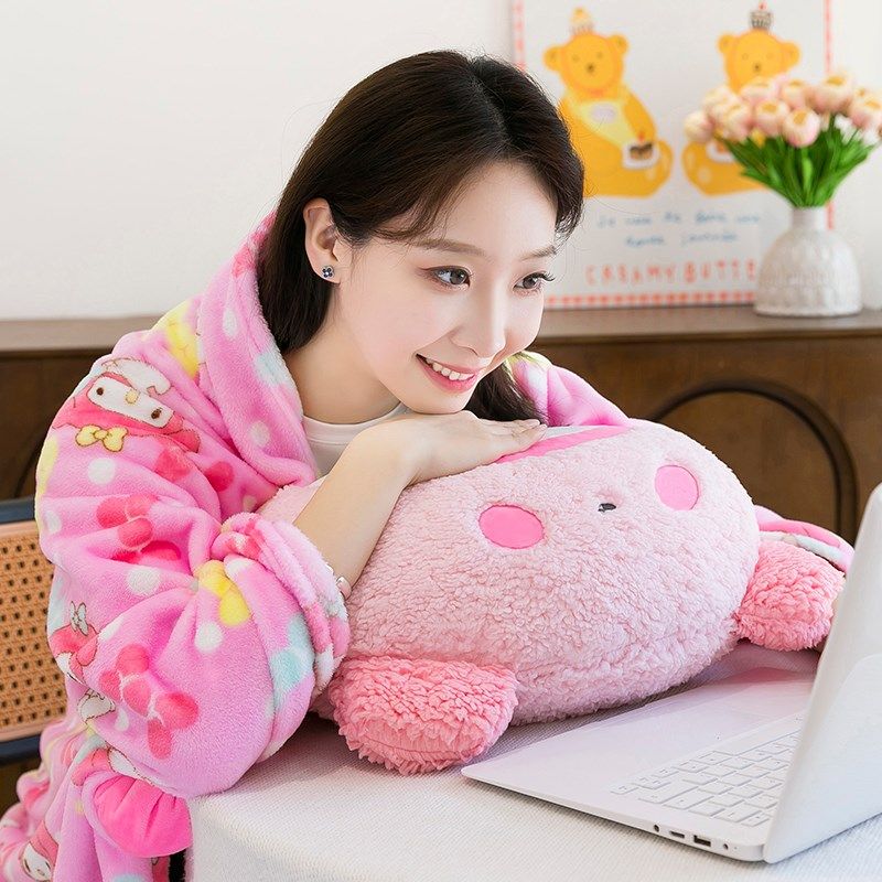 卡通可爱空调被库洛米抱枕毯子二合一腰靠垫办公室午睡枕车载毛毯,居家布艺,抱枕被,淘宝优惠券,粉丝福利购,淘宝优惠卷