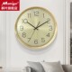 枫叶钟表2024新款 家用现代轻奢黄铜挂钟客厅简约装 饰创意时钟挂件