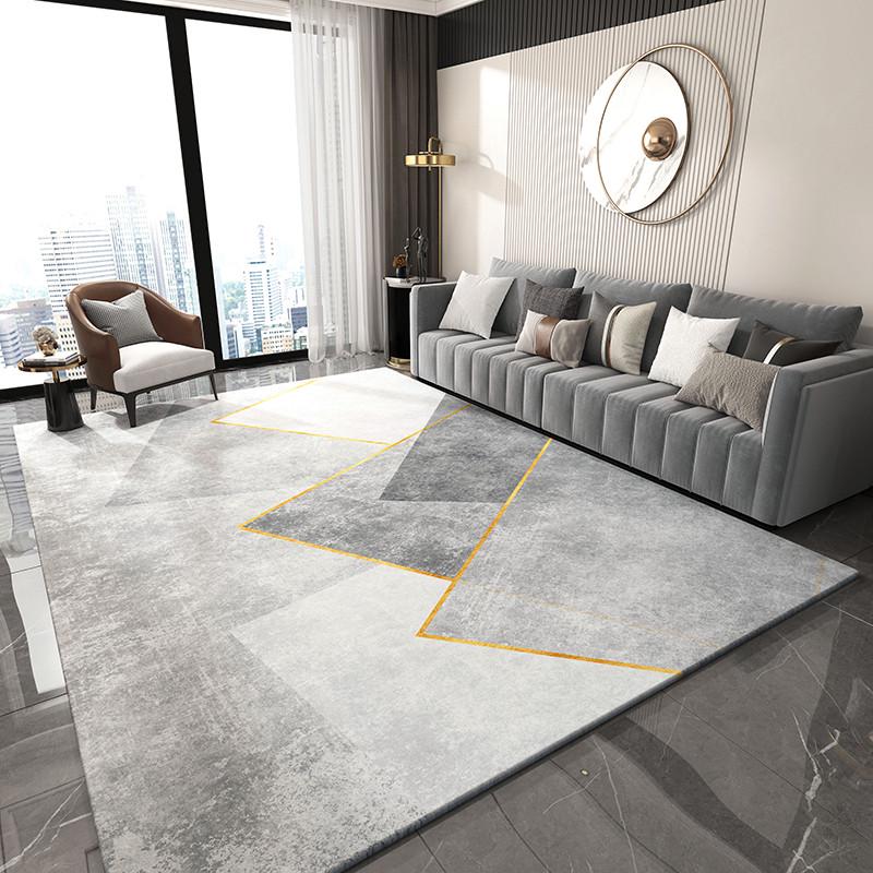 1p2r圈绒地毯客厅茶几毯现代简约沙发灰色轻奢卧室地垫家用大面积