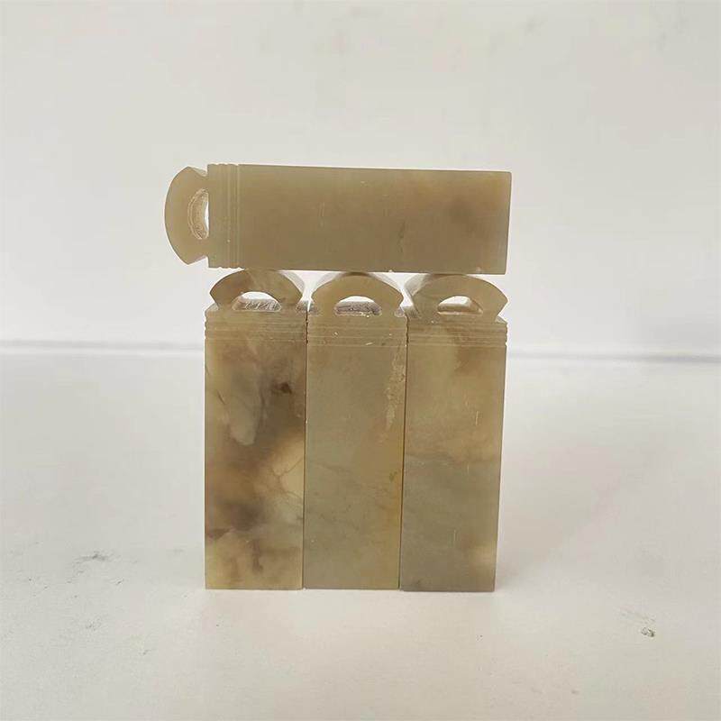 速发伊犁冻石瓦片印章石料1.5*1.5*5cm正底瓦章练习章姓名篆刻用