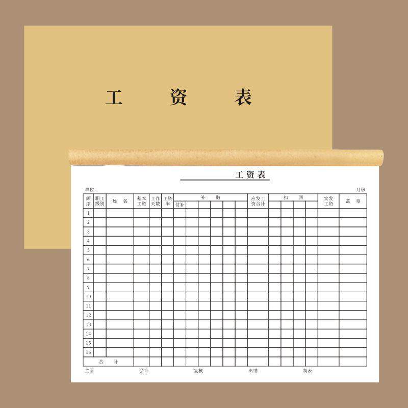速发工资表员工工资发放表考勤表工资发放表员工出勤签到考勤记录