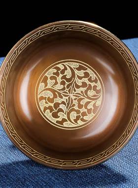 速发纯铜护发杯八佛祥西藏式密宗描佛用品大小号供金圣水供水杯供