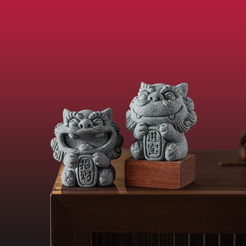 速发麒麟摆门一对公母送子手件把看件茶宠镇纸摸鱼办公室无聊玩