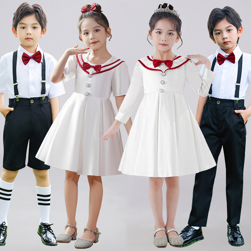 速发儿童服唱服中小学生朗诵演出合幼儿大合唱裙亮片舞蹈团童蓬蓬